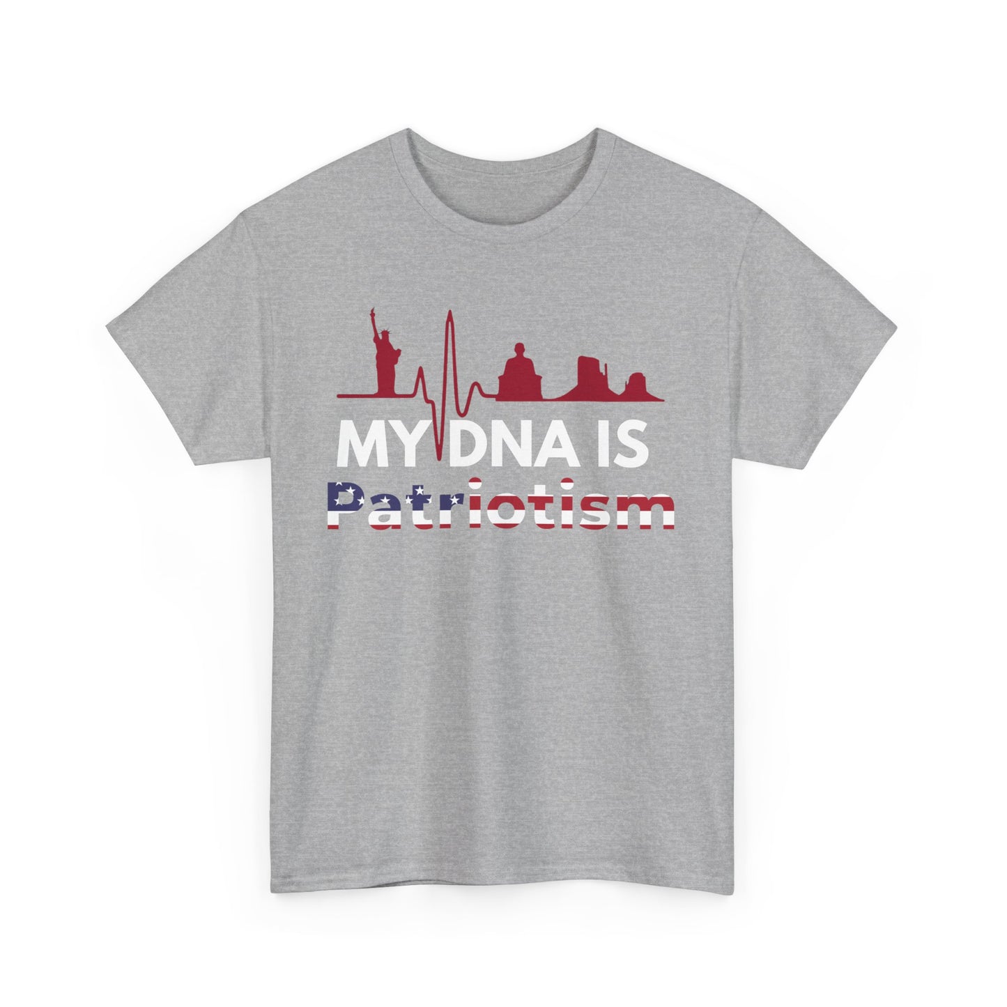 Patriotic Unisex Tee, My DNA is Patriotism Shirt, USA Graphic Tee, Fourth of July Top, Gifts for Veterans, Casual Independence Day Fashion