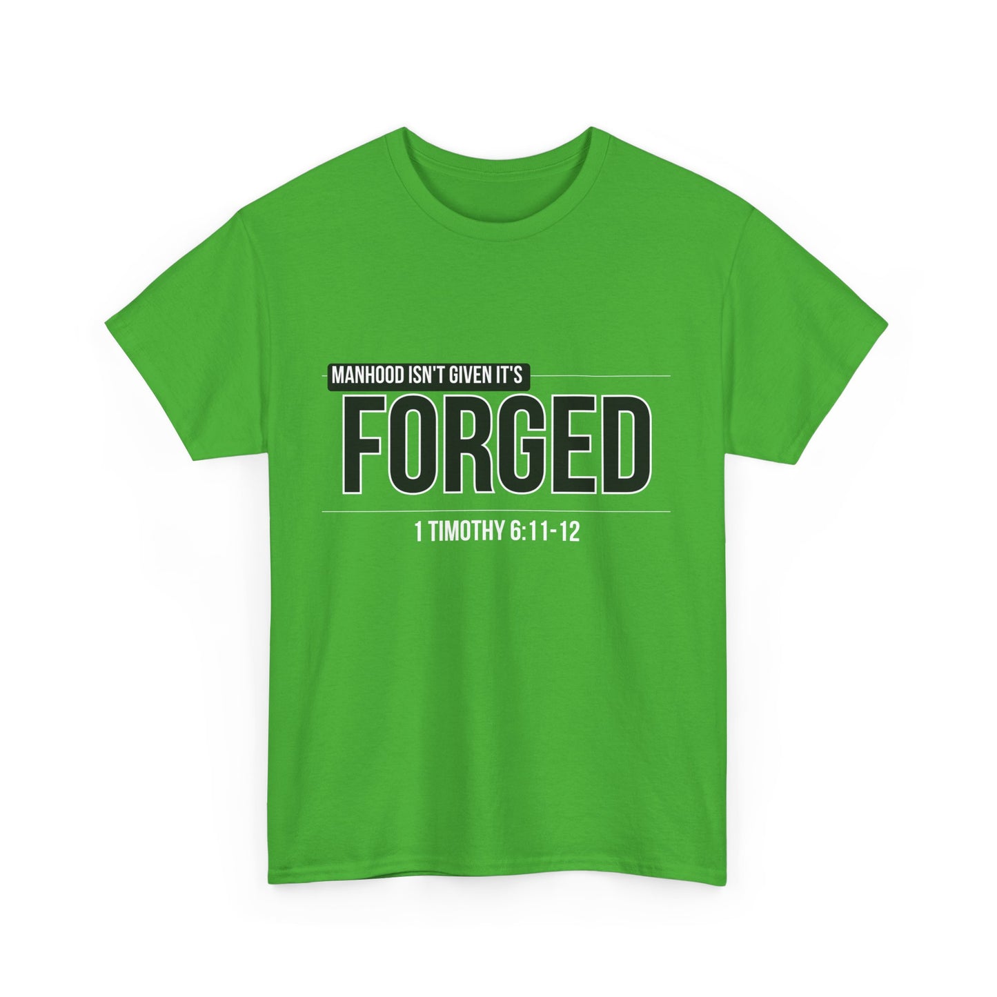 Forged Unisex Heavy Cotton Tee - Inspirational Casual Wear, Gift for Fathers, Motivational Shirt, Men's Apparel, Christian T-Shirt