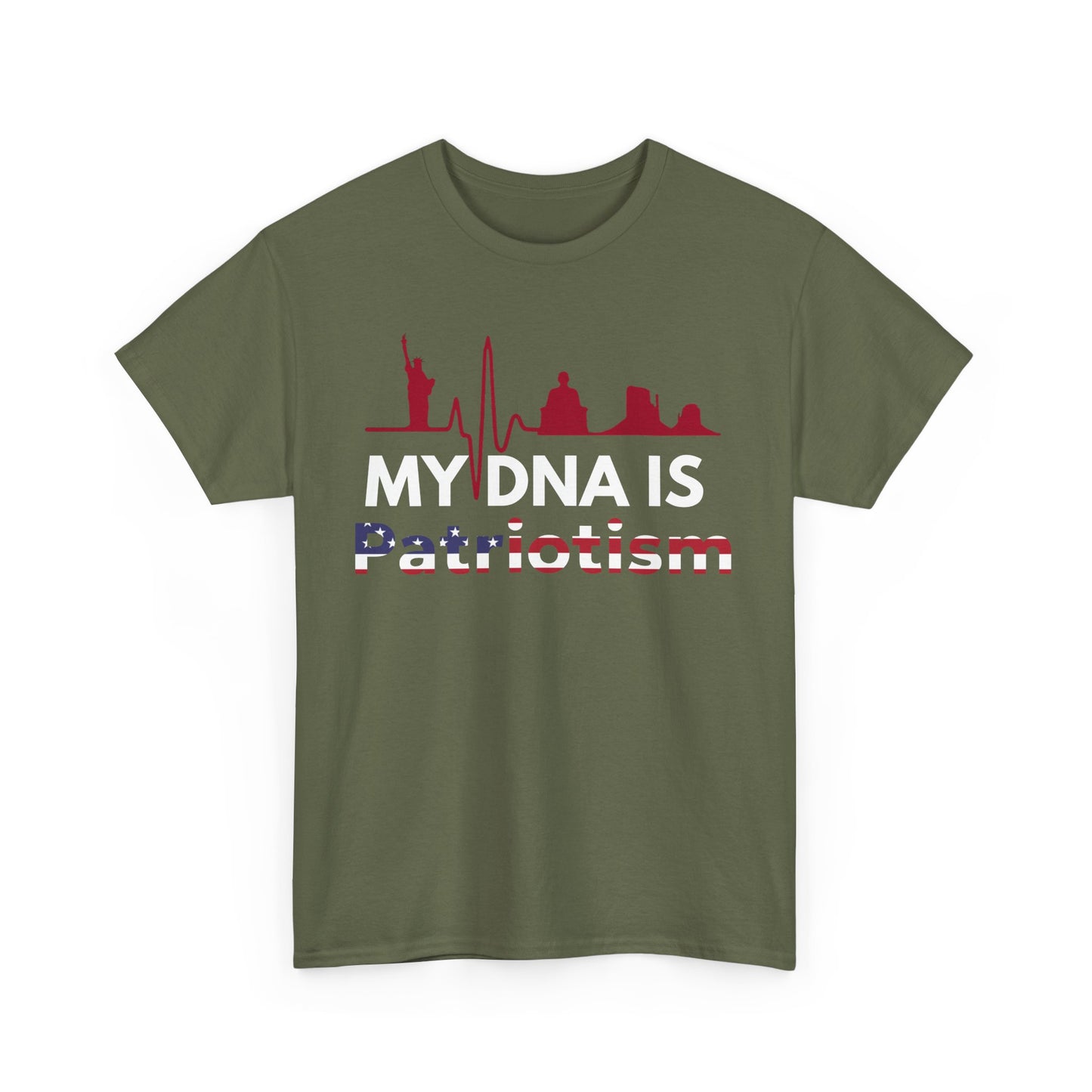 Patriotic Unisex Tee, My DNA is Patriotism Shirt, USA Graphic Tee, Fourth of July Top, Gifts for Veterans, Casual Independence Day Fashion
