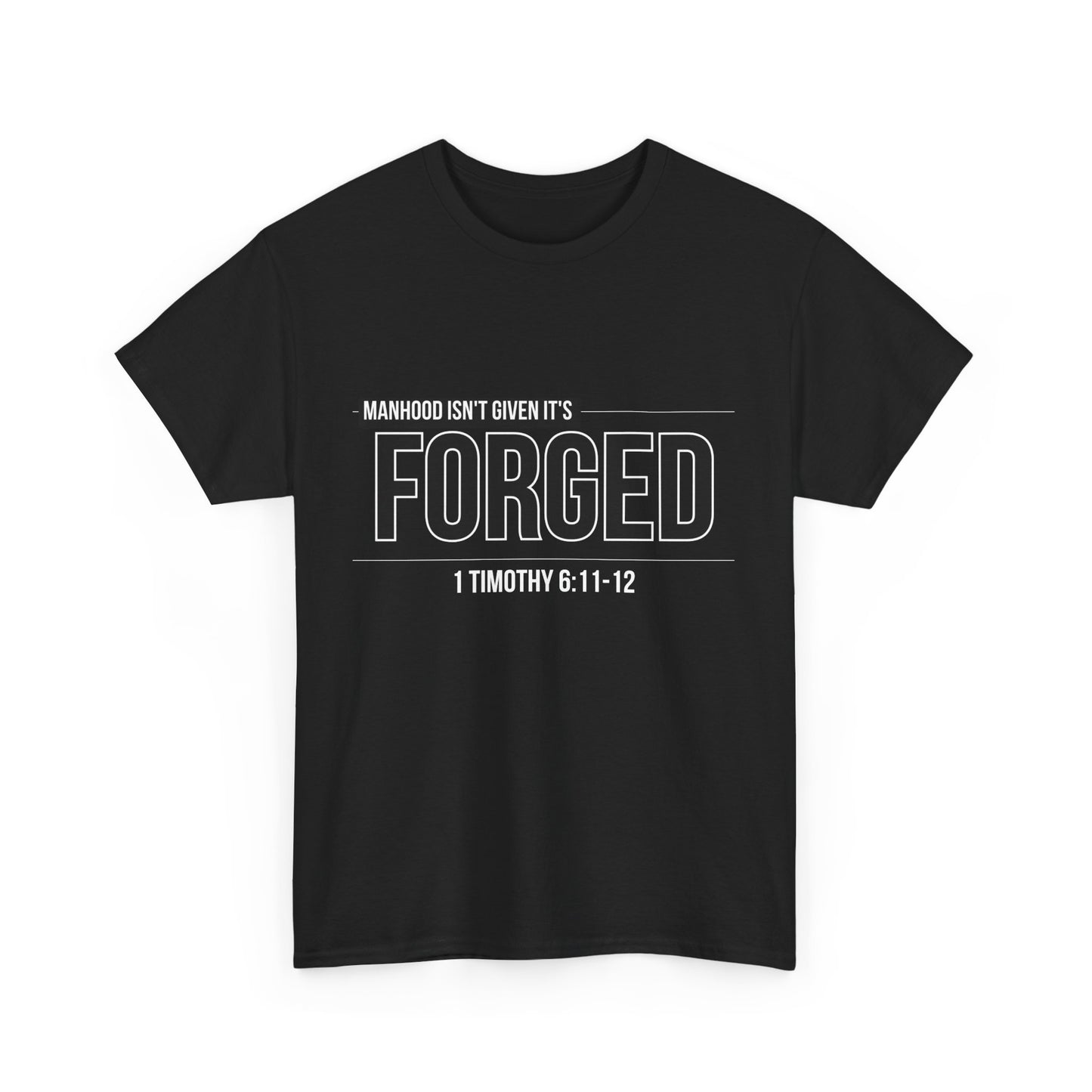Forged Unisex Heavy Cotton Tee - Inspirational Casual Wear, Gift for Fathers, Motivational Shirt, Men's Apparel, Christian T-Shirt