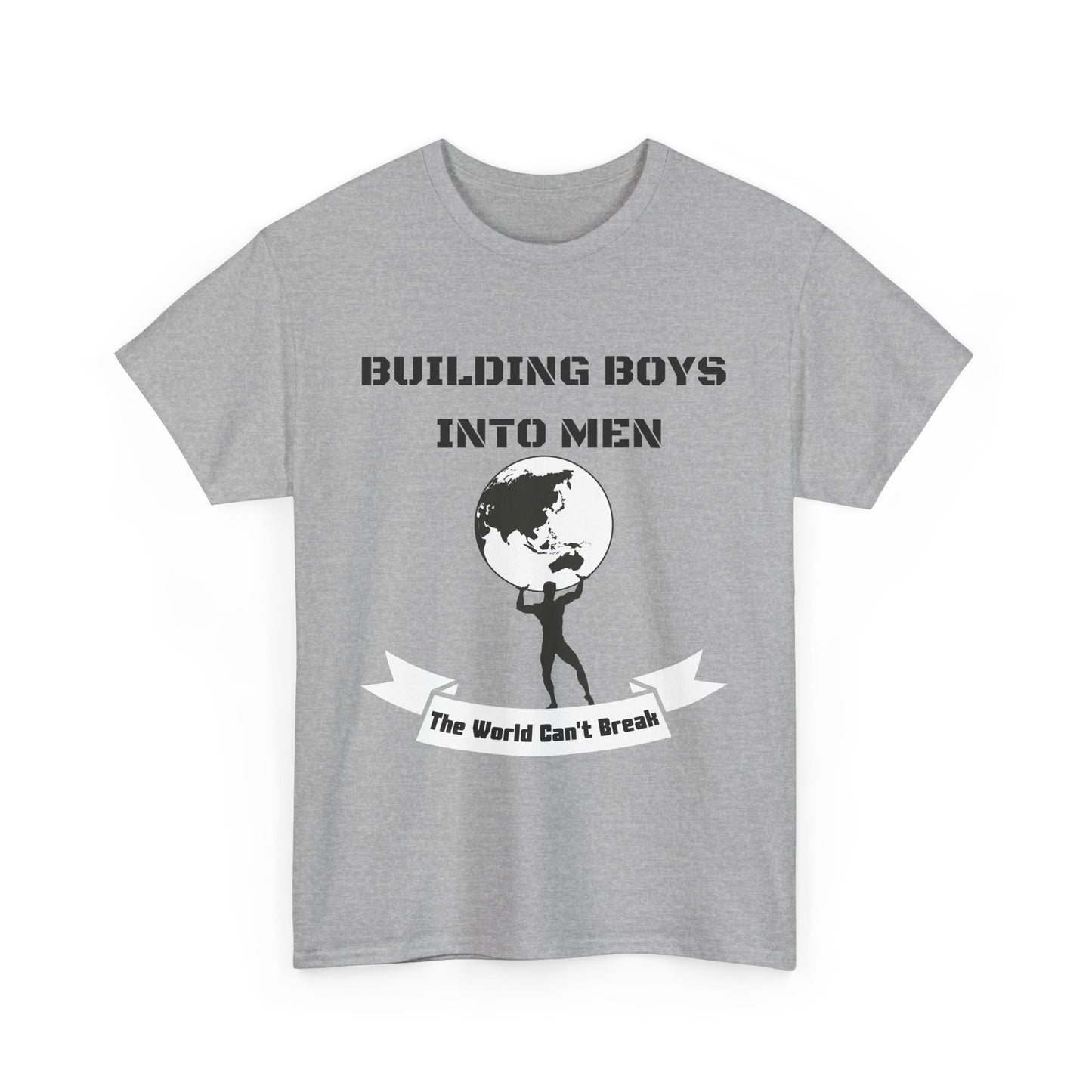 Empowering Unisex Heavy Cotton Tee - Building Boys Into Men, Motivational Gift, Men's Apparel, Inspirational Shirt, Father's Day, [...]