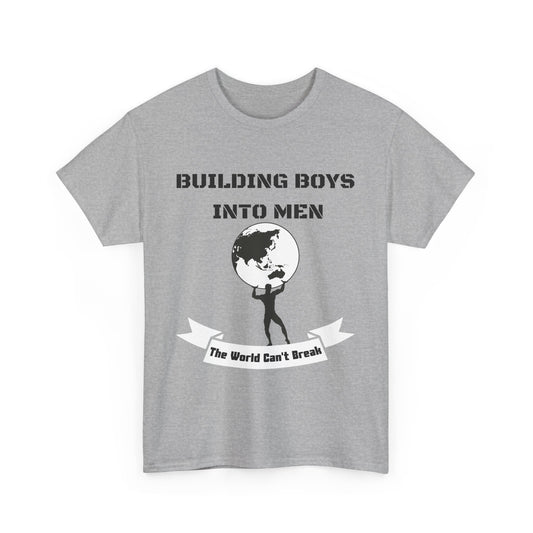 Empowering Unisex Heavy Cotton Tee - Building Boys Into Men, Motivational Gift, Men's Apparel, Inspirational Shirt, Father's Day, [...]