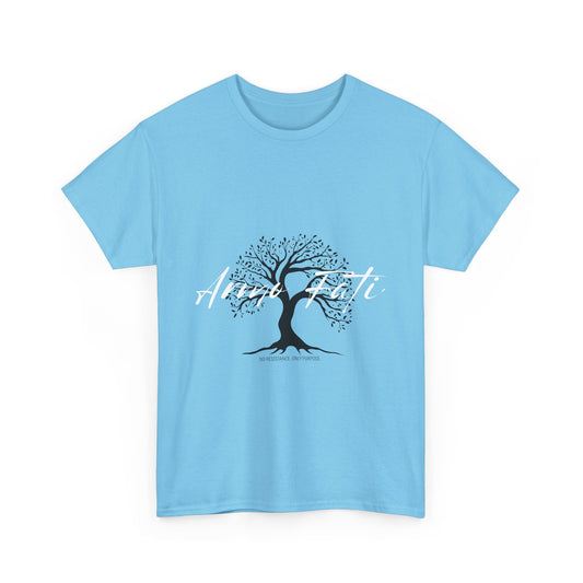 Nature-Inspired Unisex Heavy Cotton Tee | Tree Design, Eco-Friendly Fashion, Casual Wear, Gift for Nature Lovers, Tree Lover Shirt