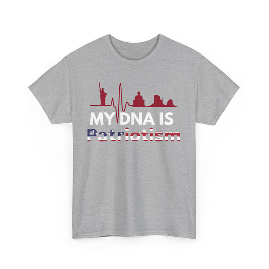 Patriotic Unisex Tee, My DNA is Patriotism Shirt, USA Graphic Tee, Fourth of July Top, Gifts for Veterans, Casual Independence Day Fashion